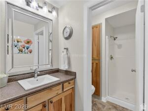 407 South Vasels Road, Unit 49 Brian Head, UT 84719 - Photo 24 of 40 Bathroom featuring vanity and a shower stall