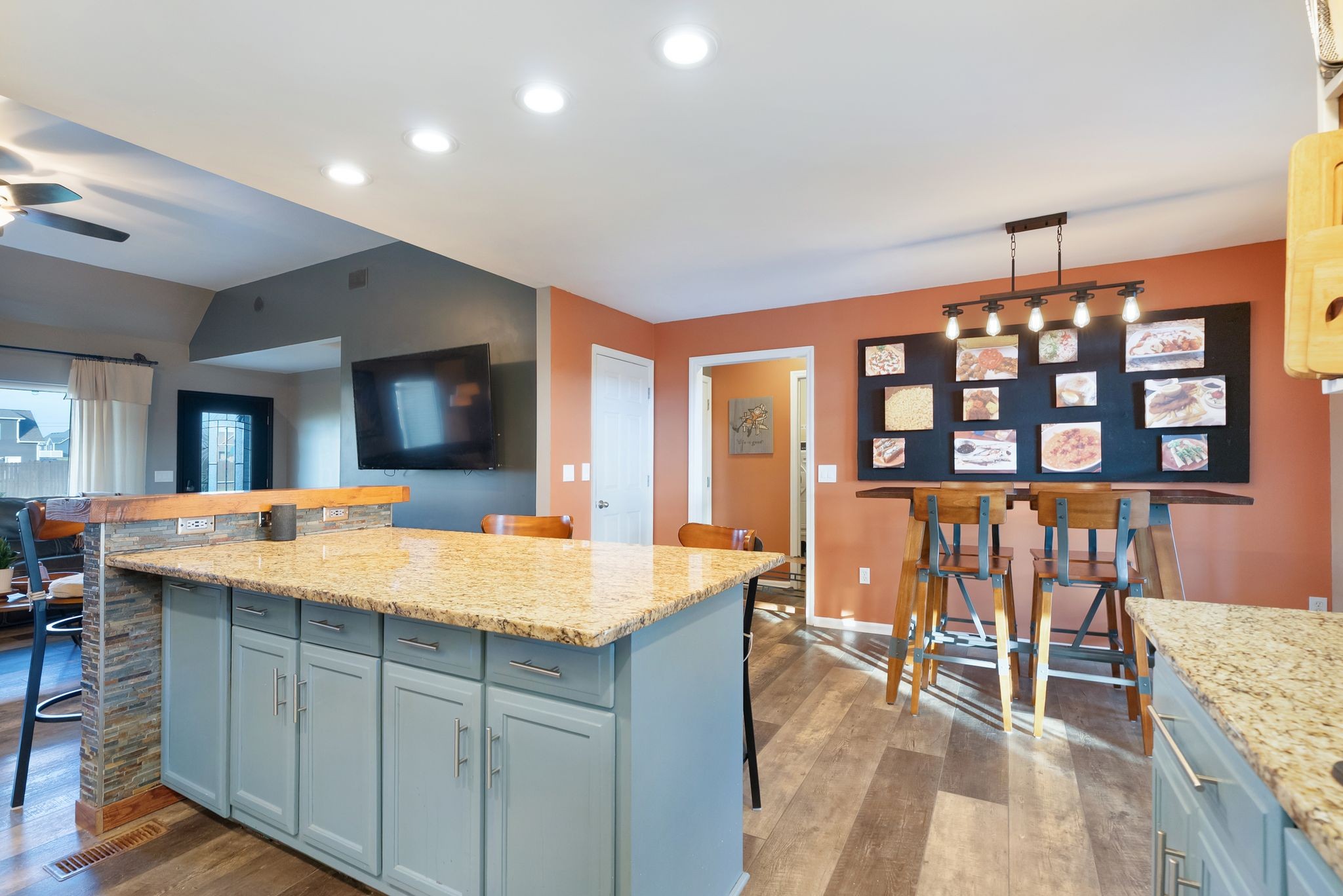 485 Rigney Road Manchester, TN 37355 - Photo 20 of 61 a dining hall with stainless steel appliances granite countertop a dining table chairs and granite counter tops