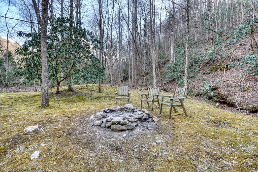 4868 Swallows Creek Road Hiawassee, GA 30546 - Photo 49 of 59 a view of backyard with outdoor seating