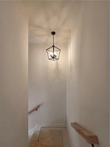 a view of a balcony with wooden floor