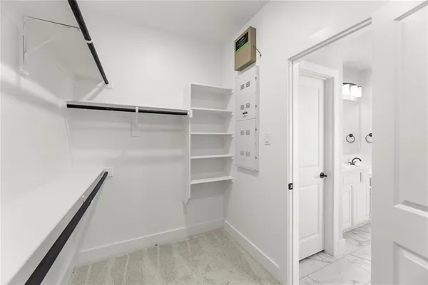 a view of closet area