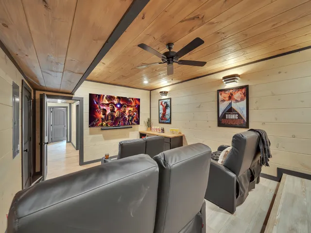 a living room with furniture and a couch