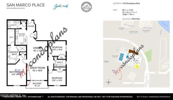 $3,200 | 1478 Riverplace Boulevard, Unit 1708, Jacksonville, FL 32207