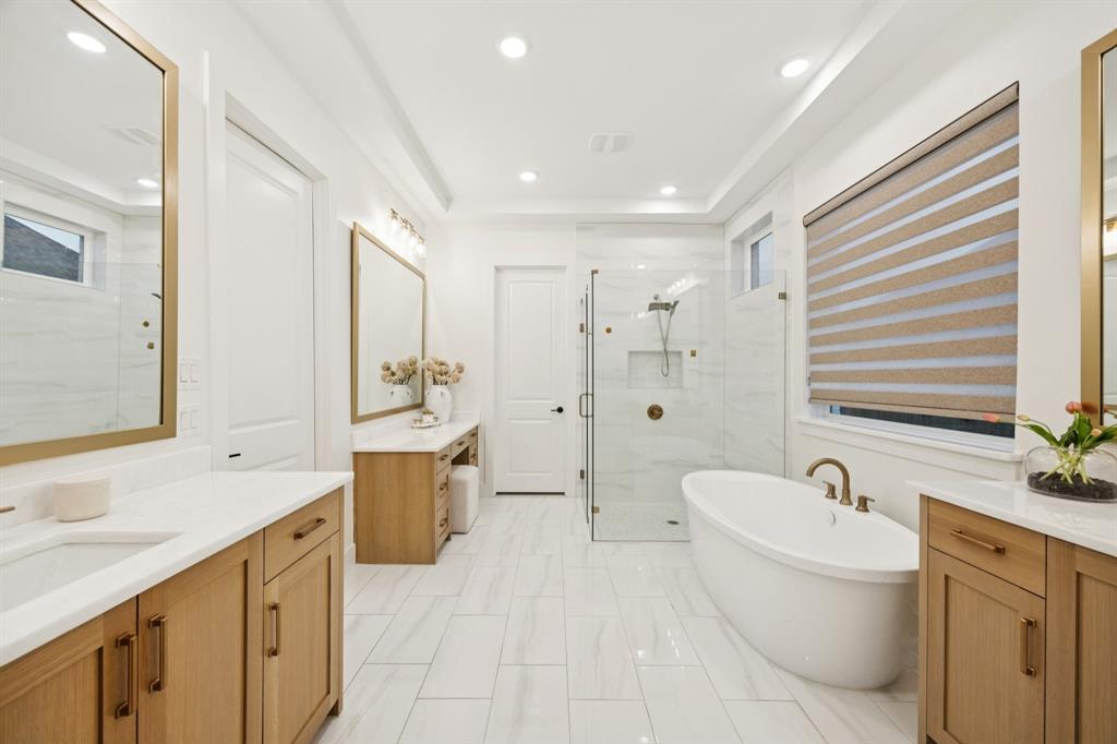 6281 Edgestone Drive Frisco, TX 75034 - Photo 19 of 40 His and hers vanities, plus bonus vanity to sit at, his closet.