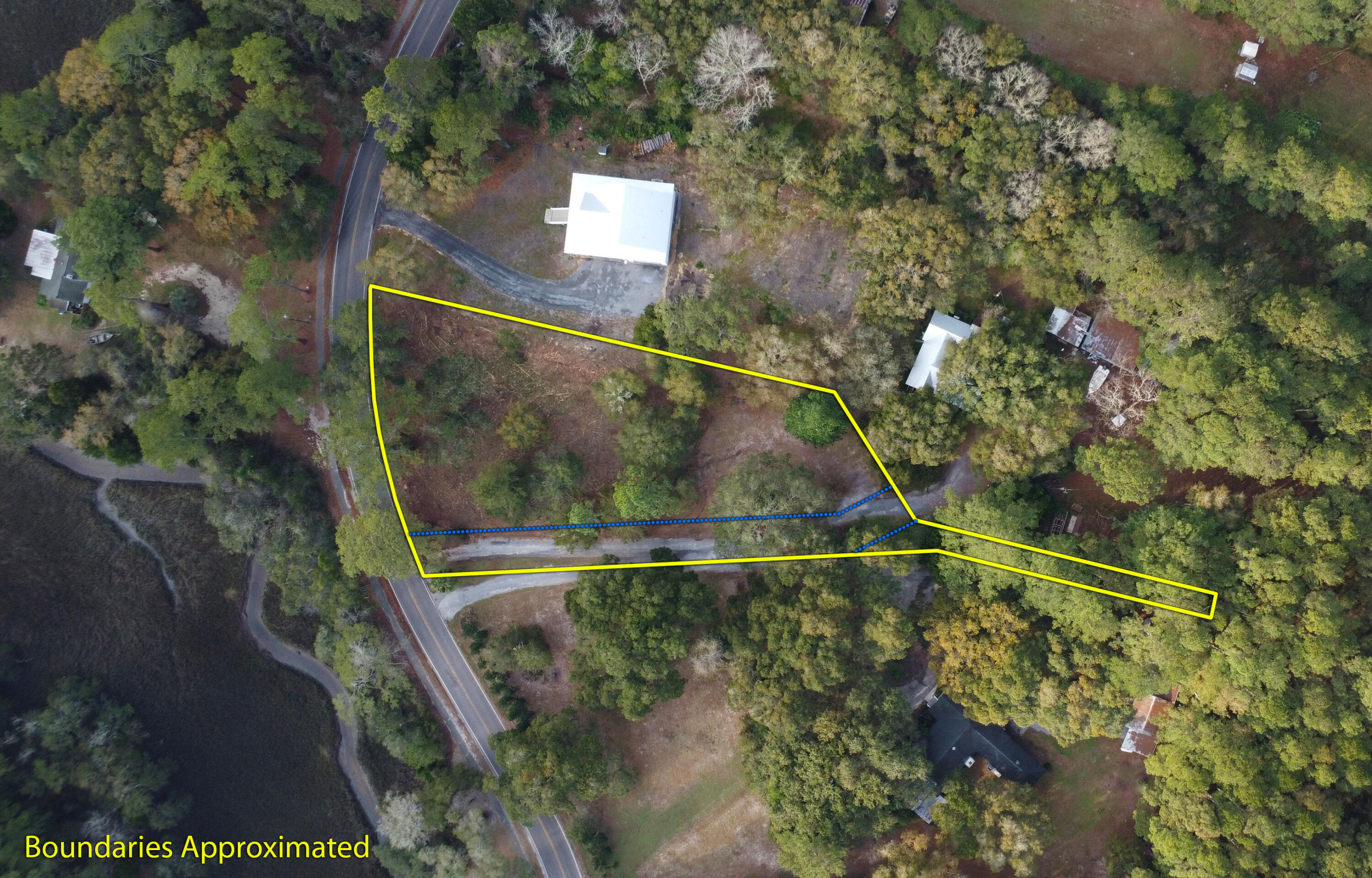 1020 South Pinckney Street McClellanville, SC 29458 - Photo 9 of 10 10 - Aerial with Boundaries