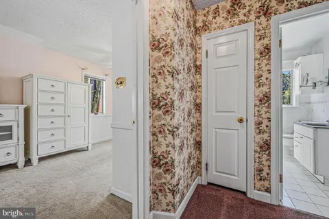 a view of empty room with wooden floor and windows