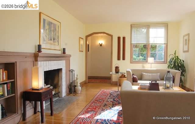 2501 Rose Walk Berkeley, CA 94708 - Photo 31 of 60 a living room with furniture and a fireplace
