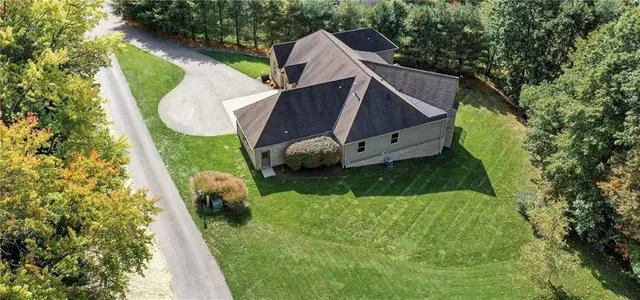 a aerial view of a house