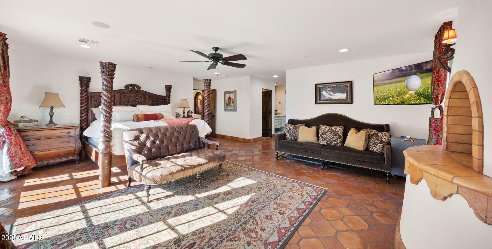 35035 Whileaway Road Carefree, AZ 85377 - Photo 47 of 64 a bedroom with furniture and a wooden floor