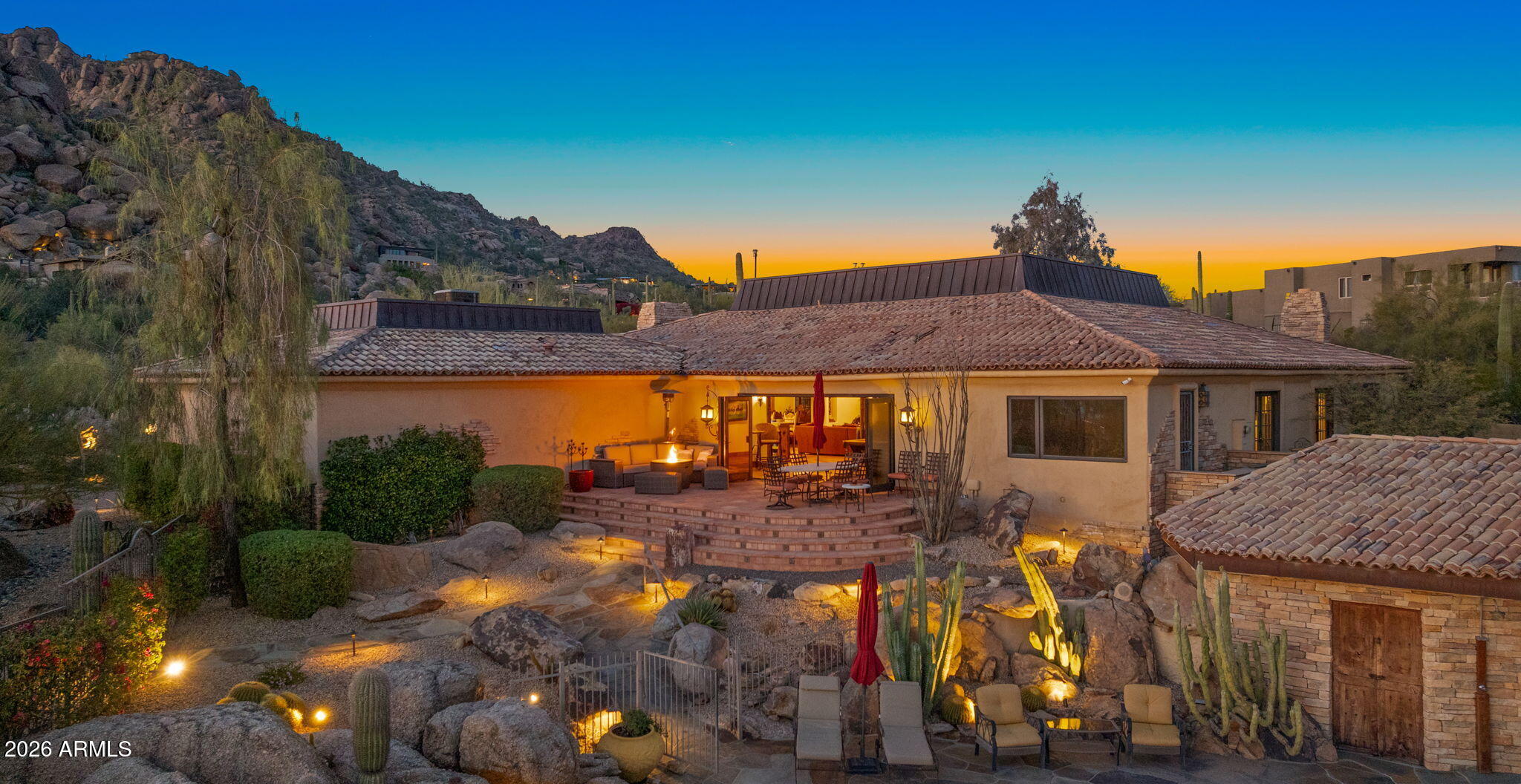 35035 Whileaway Road Carefree, AZ 85377 - Photo 58 of 64 a view of house with outdoor space and sitting area