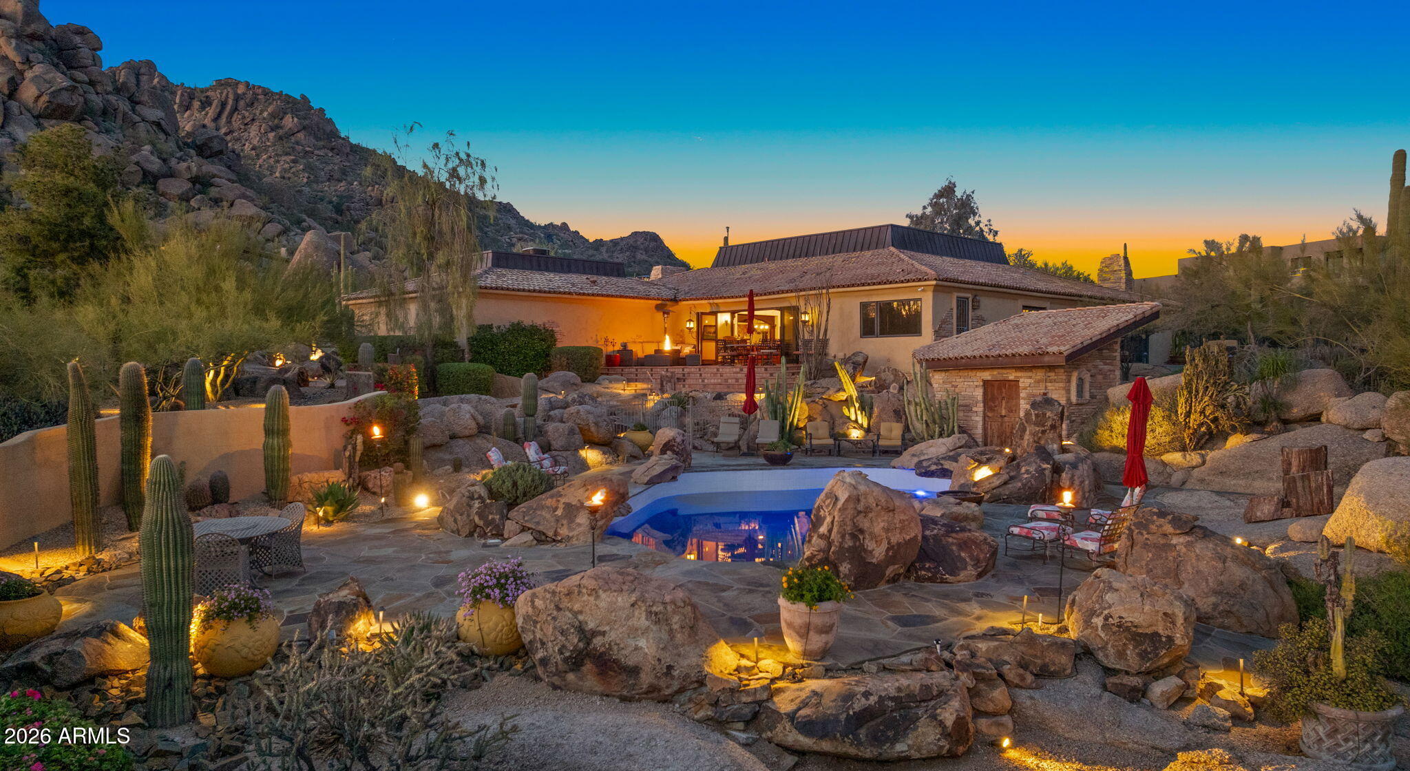 35035 Whileaway Road Carefree, AZ 85377 - Photo 60 of 64 a view of a house with a yard