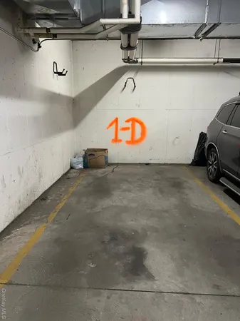 a view of a garage