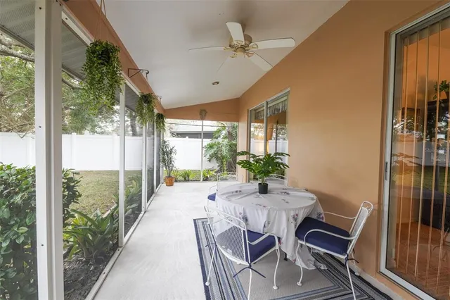 a outdoor space with chairs