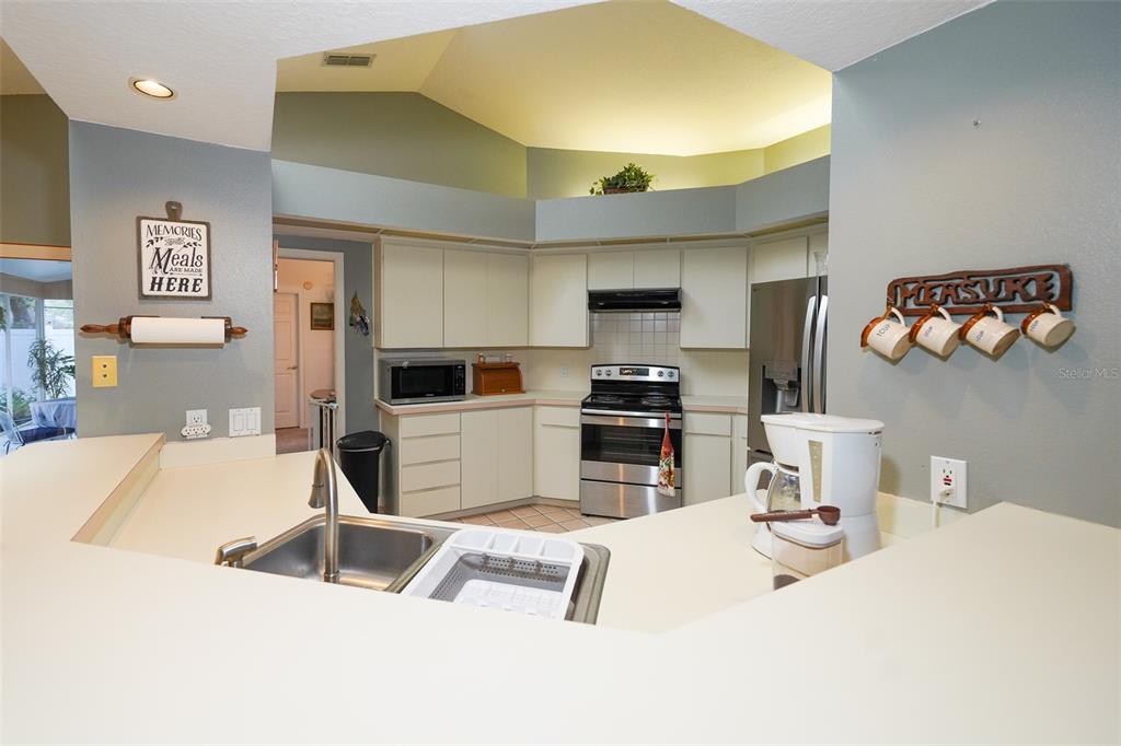 7340 Flyway Drive Spring Hill, FL 34607 - Photo 7 of 32 a kitchen with a sink appliances and cabinets