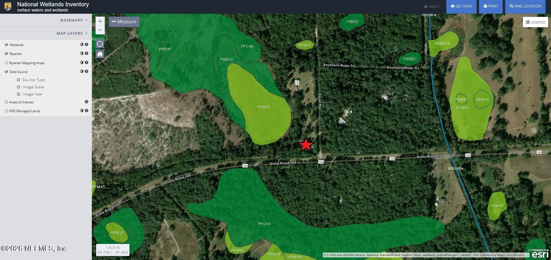 111 Savel Road Florahome, FL 32140 - Photo 25 of 25 111 Savel Rd (Wetlands Map)