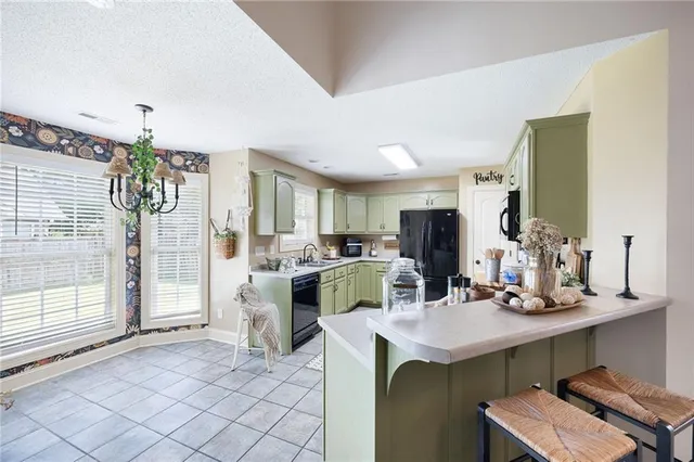 a kitchen with a sink cabinets and stainless steel appliances