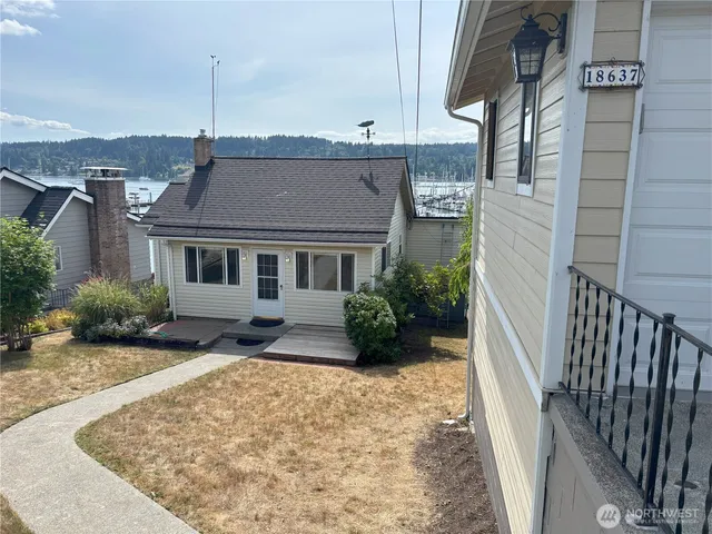 a aerial view of a house
