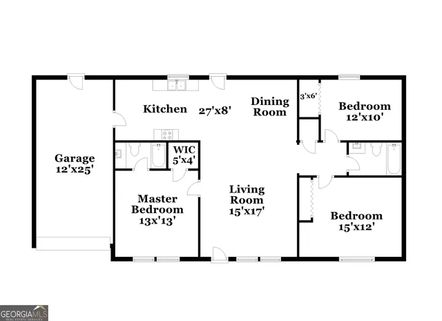a picture of a park with an bench