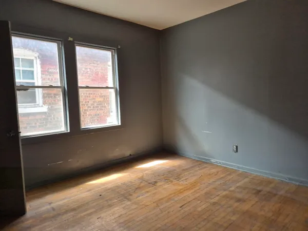 an empty room with a window