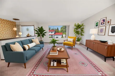 a living room with furniture and a couch