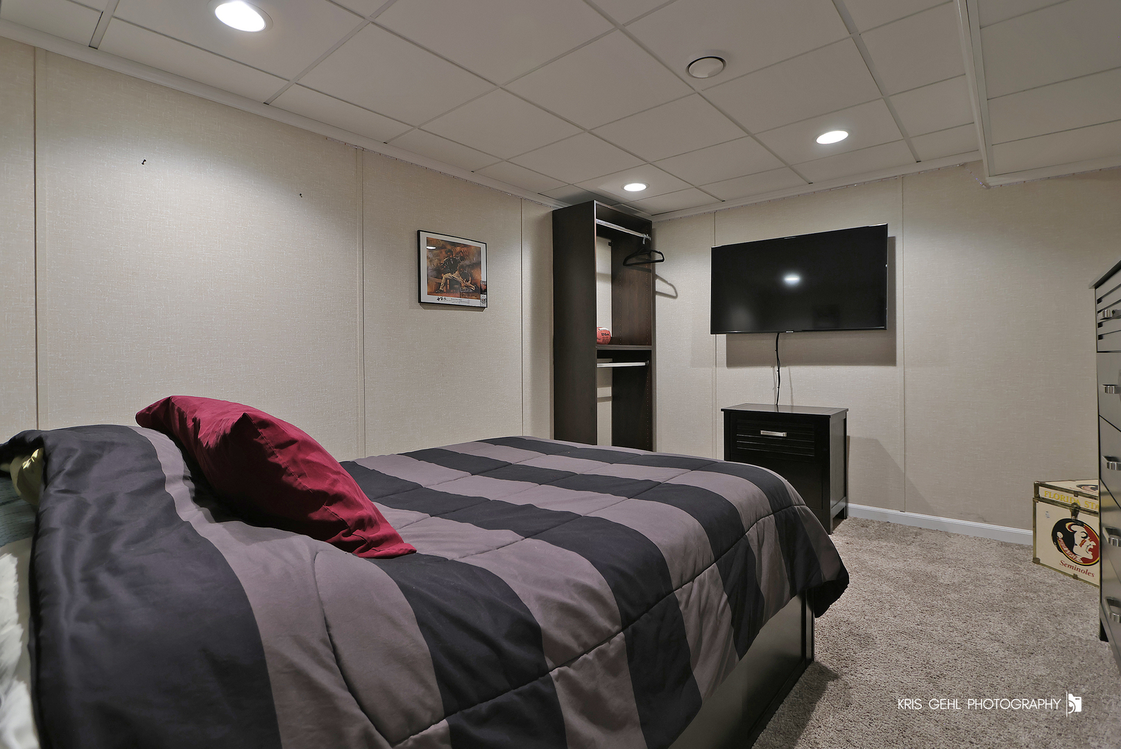 2800 Sweet Clover Way Wauconda, IL 60084 - Photo 27 of 32 a bedroom with a bed and a flat screen tv