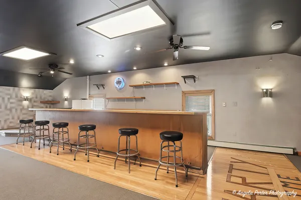 a room with furniture and a table
