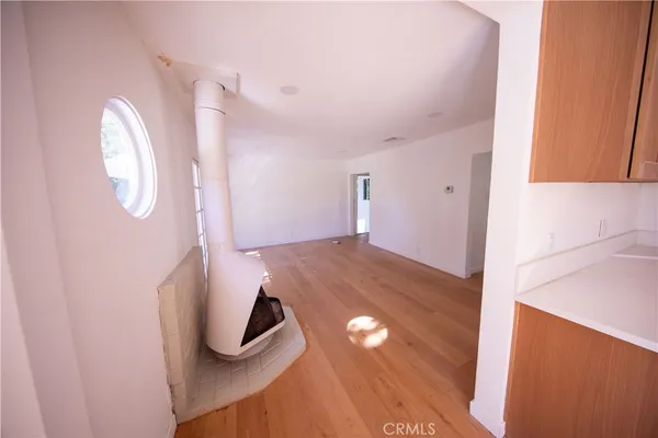 a view of a livingroom from kitchen