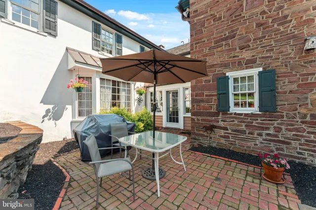 a lake view with a seating space