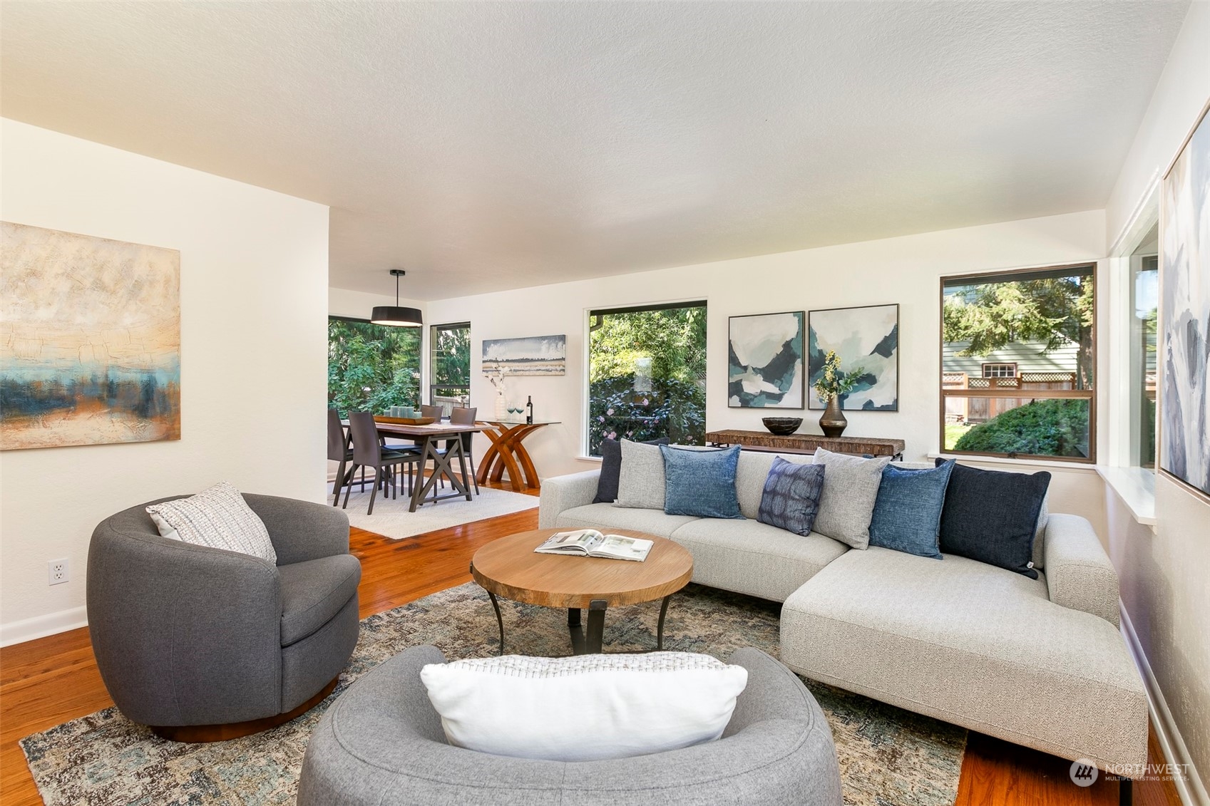 3203 Northeast 88th Street Seattle, WA 98115 - Photo 2 of 28 a living room with furniture and a large window