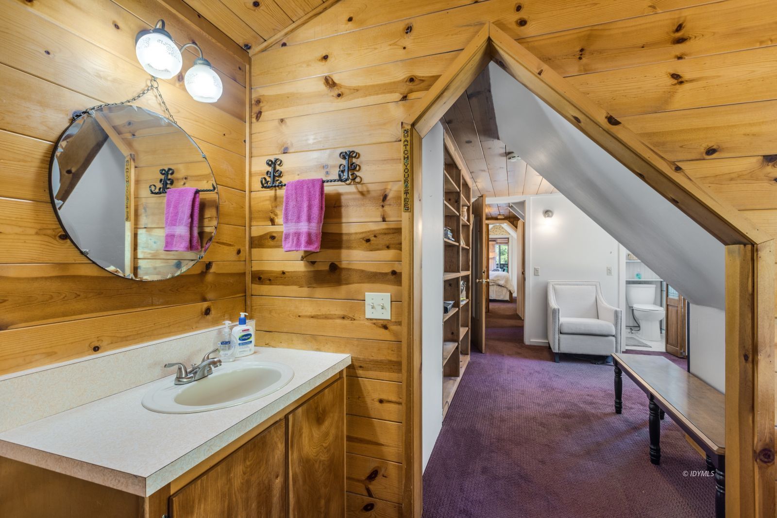 26770 Idyllwild Road Idyllwild, CA 92549 - Photo 32 of 56 a bathroom with a sink and a mirror