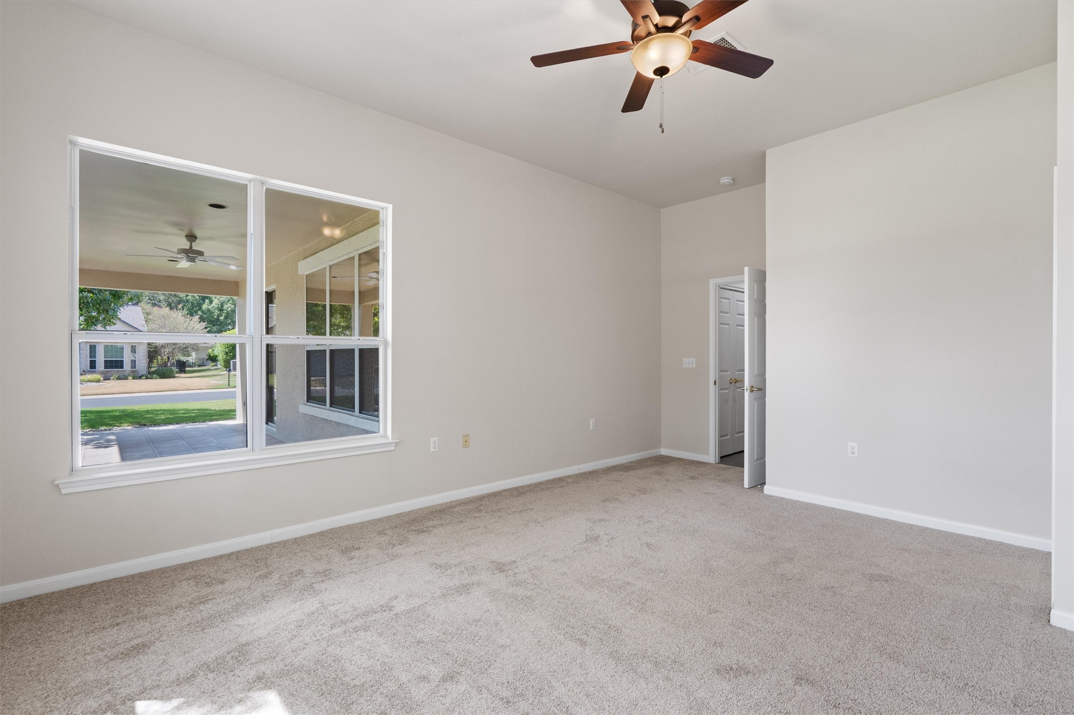 108 Cattle Trail Way Georgetown, TX 78633 - Photo 23 of 40 Primary Bedroom overlooks Back Patio.