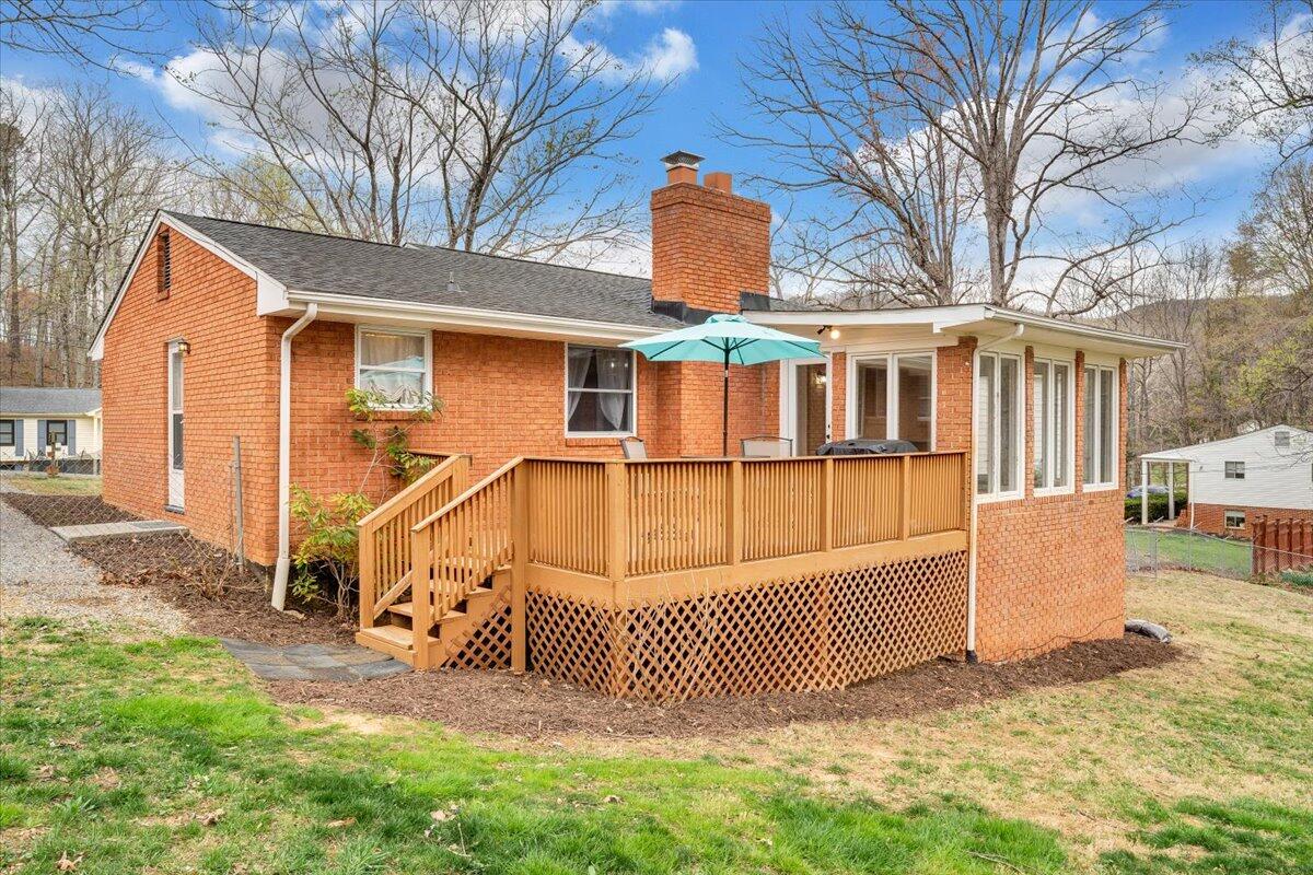 414 Pin Oak Drive Blue Ridge, VA 24064 - Photo 35 of 45 a view of a house with a yard and wooden fence