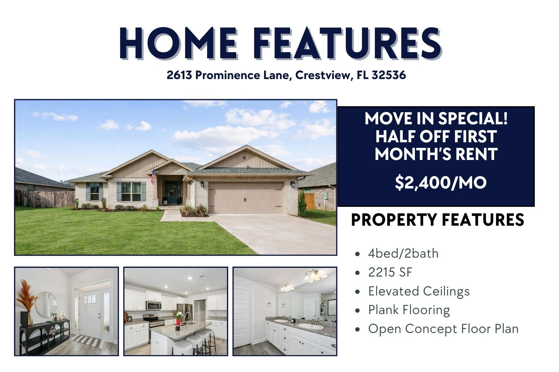 2613 Prominence Lane Crestview, FL 32536 - Photo 1 of 24 Move In Special