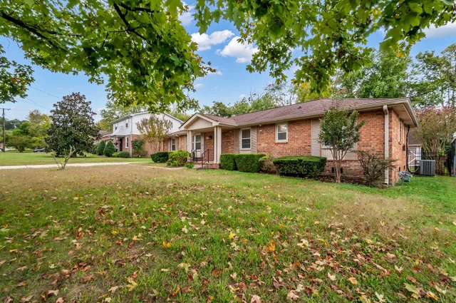 a house view with a garden space