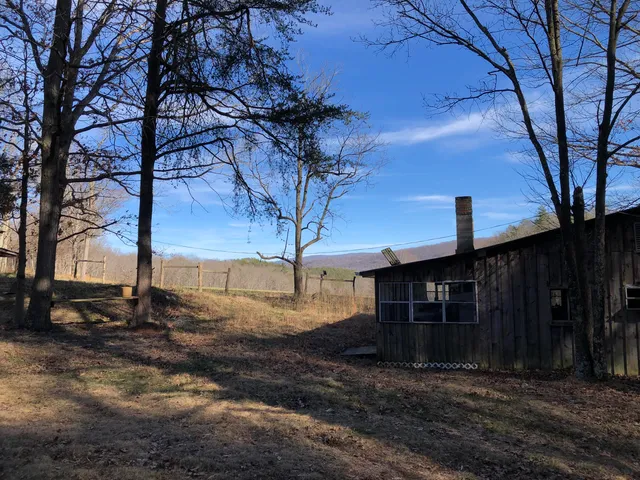 a view of wooden fence