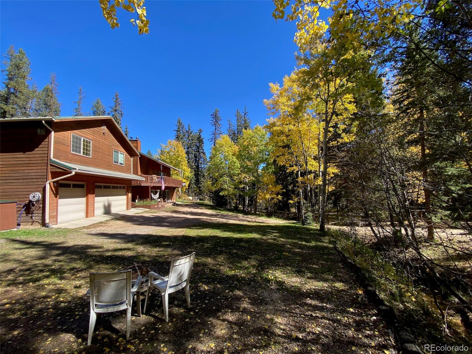 11182 Barney Gulch Road Conifer, CO 80433 - Photo 38 of 50 a view of a house with pool and sitting area