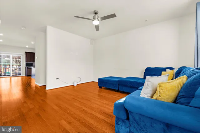 a view of livingroom with furniture and wooden floor