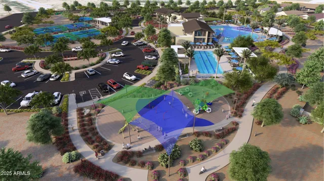 an aerial view of a house with yard swimming pool and outdoor seating