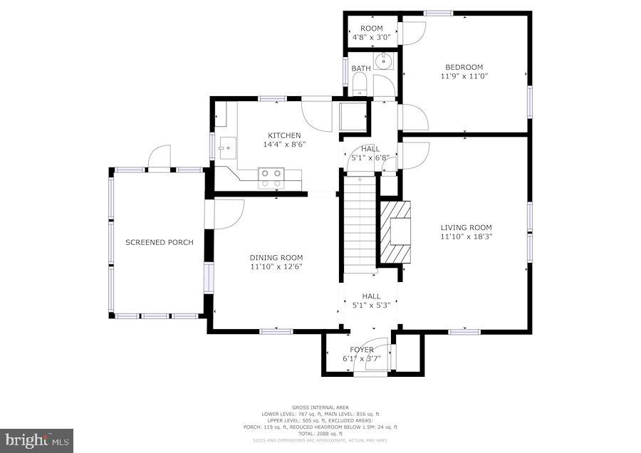 7046 Bembe Beach Road Annapolis, MD 21403 - Photo 36 of 38 First Floor Plan