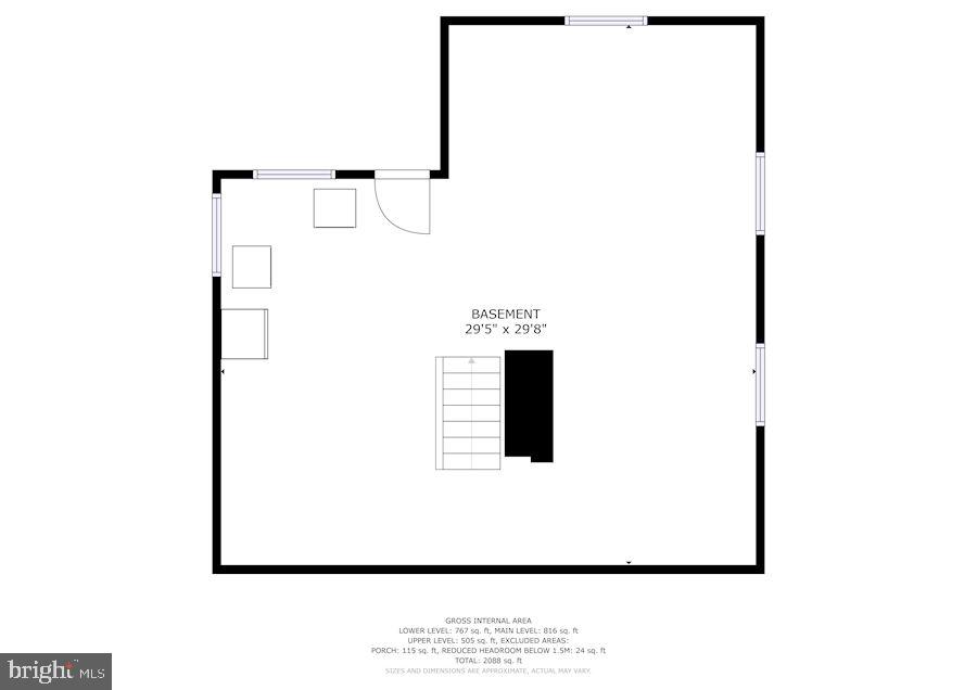 7046 Bembe Beach Road Annapolis, MD 21403 - Photo 38 of 38 Basement Floor Plan