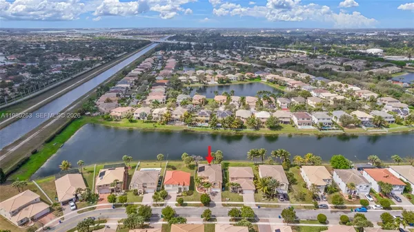 a view of a city and lake view