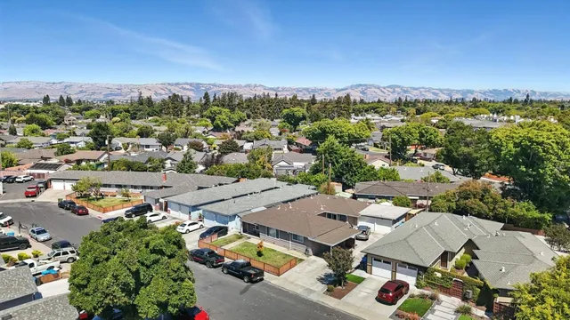 an aerial view of a city