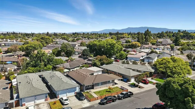an aerial view of a city