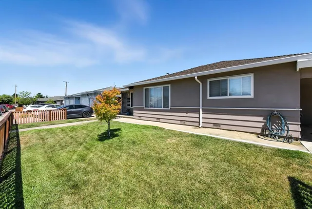 a house view with a garden space