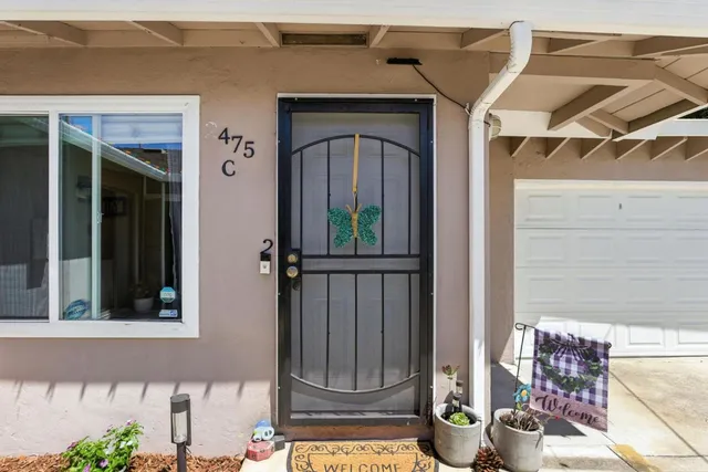 a view of a door of the house