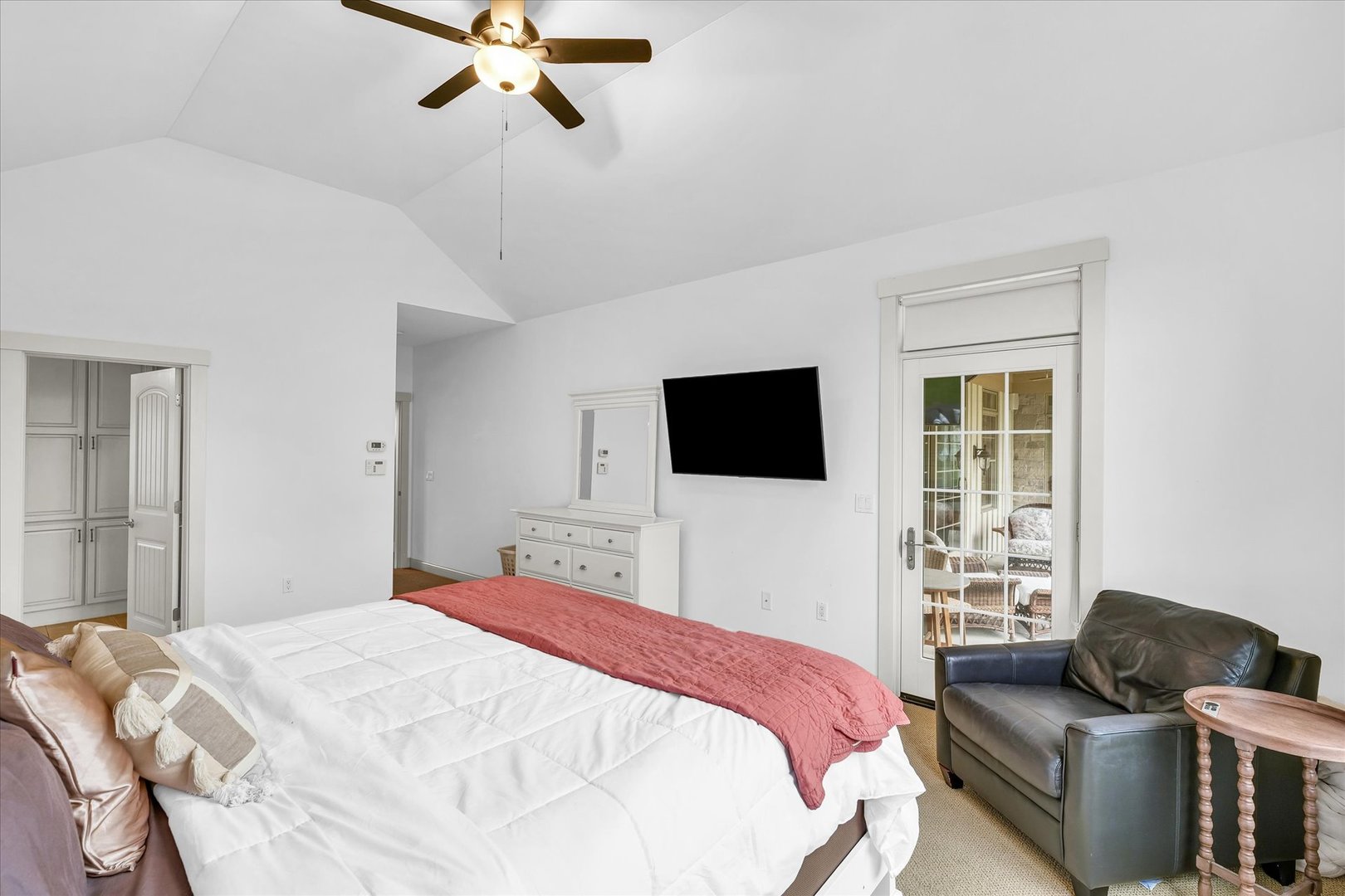 1803 Cobblefield Court Champaign, IL 61822 - Photo 18 of 55 a bedroom with a bed and a flat screen tv