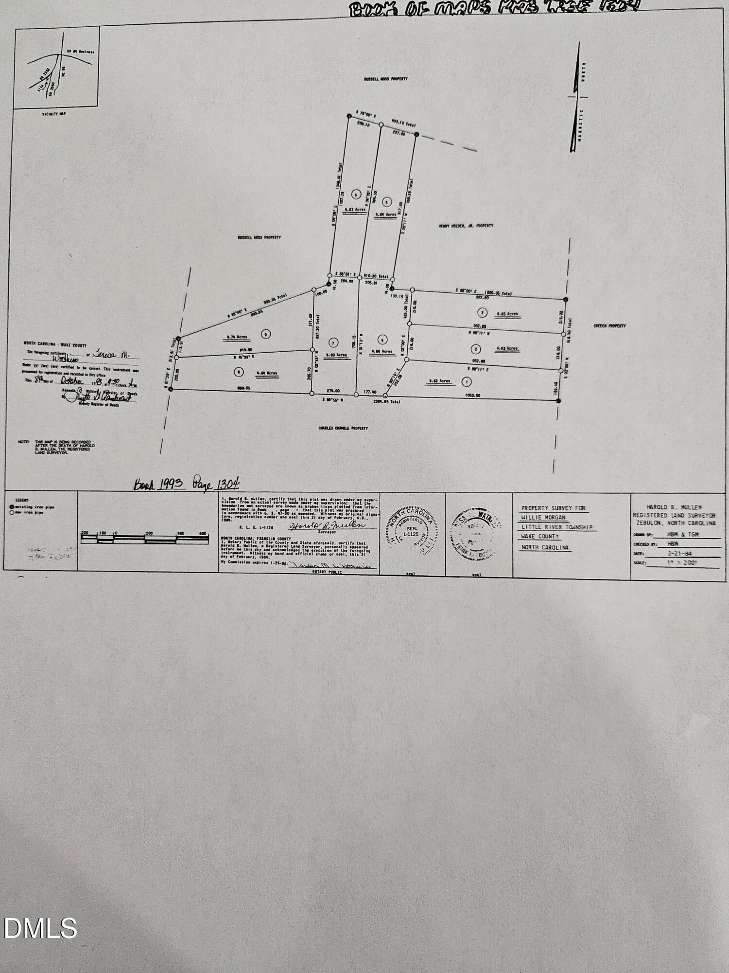 Morphus Bridge Rd plat map