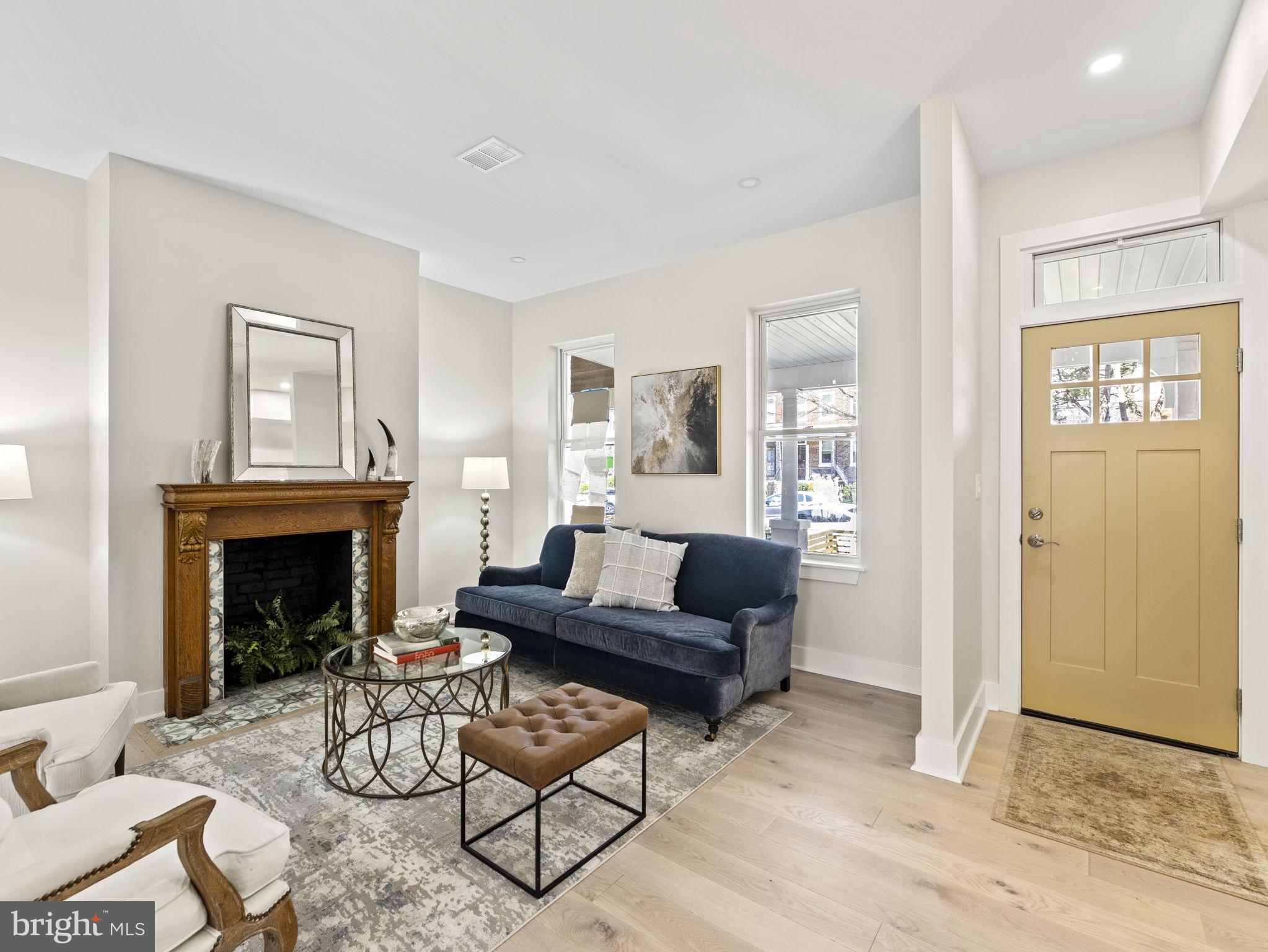 532 Shepherd Street Northwest Washington, DC 20011 - Photo 7 of 28 Living Room with fire place