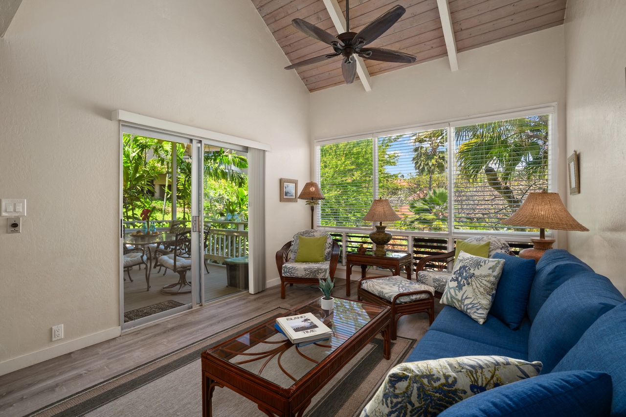 2330 Ho'ohu Road, Unit 27 Koloa, HI 96756 - Photo 5 of 30 a living room with furniture and a window