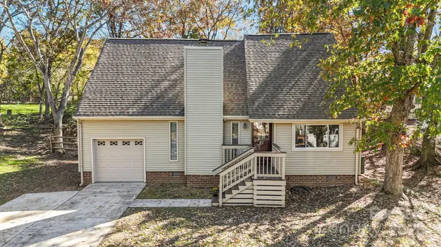 front view of a house with a door